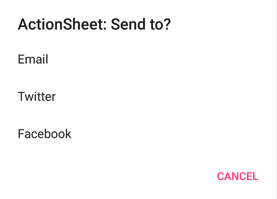 Simple ActionSheet